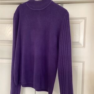 Purple Ribbed Sweater